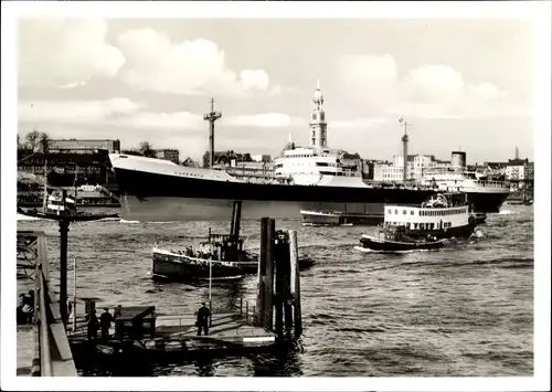 Ak Hamburg Mitte Altstadt, TTS Caperata, Shell Tanker, Tankschiff, Im Hafen vor Anker