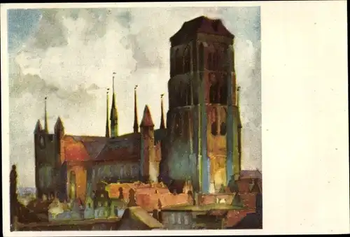 Ak Gdańsk Danzig, Marienkirche