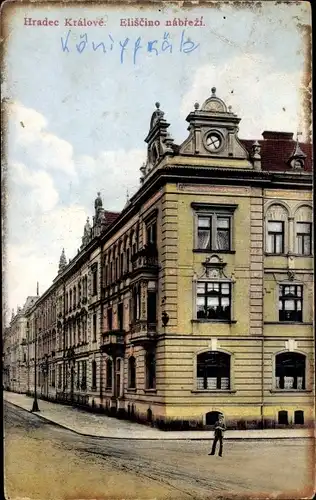 Ak Hradec Králové Königgrätz Stadt, Straßenpartie