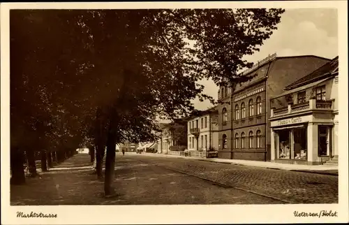 Ak Uetersen in Schleswig Holstein, Marktstraße, Geschäft