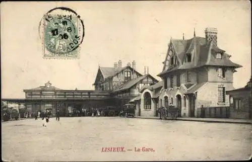 Ak Lisieux Calvados, La Gare