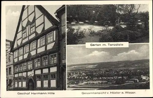 Ak Höxter an der Weser, Gasthof Hermann Hille, Gesamtansicht