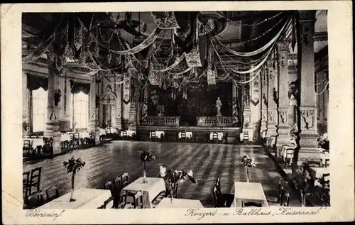 Ak Olbersdorf in Sachsen, Konzert und Ballhaus Kaisersaal, Innenansicht