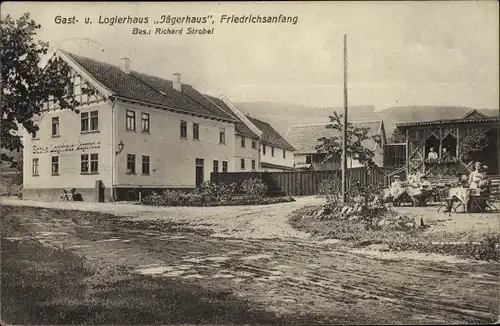 Ak Friedrichsanfang Crawinkel Ohrdruf Thüringen, Gasthaus Jägerhaus