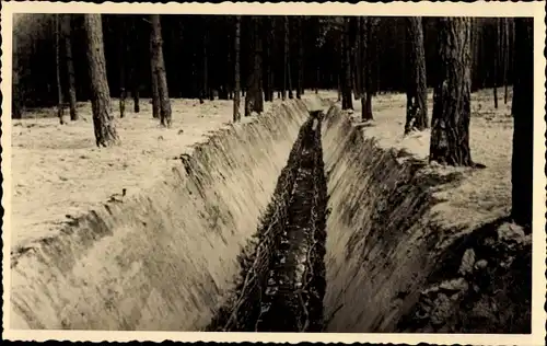 Foto Ak Naderkau Kemberg in der Dübener Heide, Zuleitungsgraben