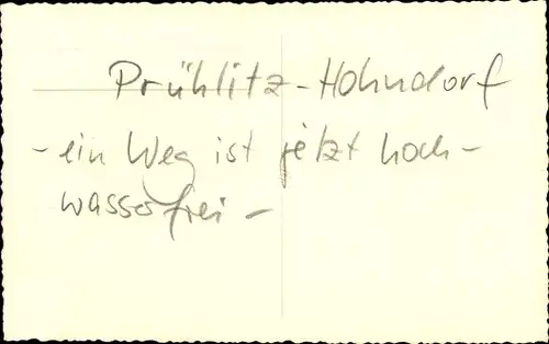 Foto Ak Prühlitz Hohndorf Zahna Elster Kreis Wittenberg, Straßenbau