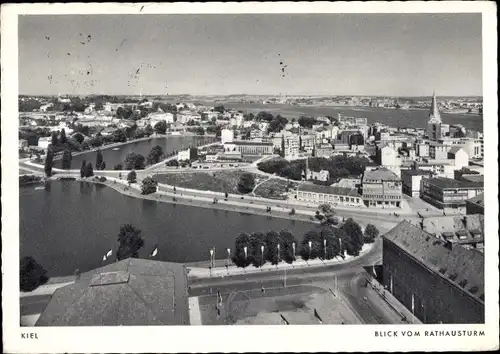 Ak Kiel in Schleswig Holstein, Blick vom Rathausturm auf die Stadt