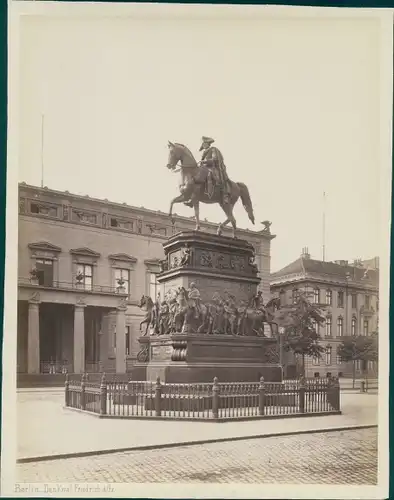 Foto Berlin Mitte, um 1880, Friedrich der Große Denkmal, Unter den Linden