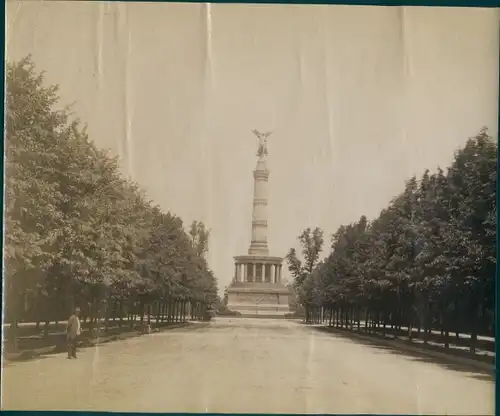 Foto Berlin Tiergarten, um 1880, Siegessäule, Königsplatz