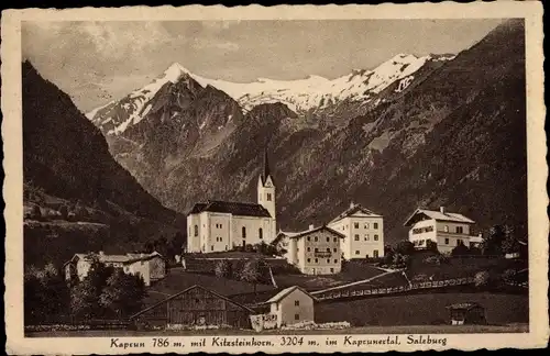 Ak Kaprun in Salzburg, Stadtansicht, Kirche, Gebirge