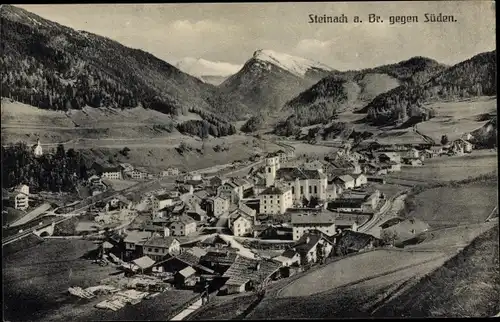 Ak Steinach am Brenner in Tirol, Blick auf den Ort gegen Süden