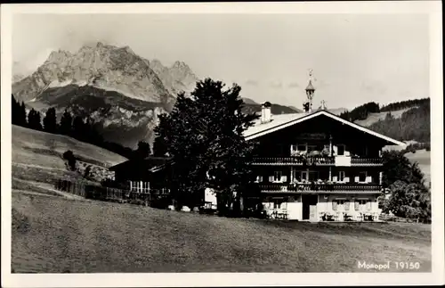 Ak Fieberbrunn in Tirol, Gasthof Schwefelbad, Wilder Kaiser