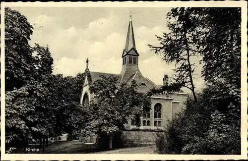 Ak Weilmünster im Taunus Hessen, Kindersanatorium, Kirche