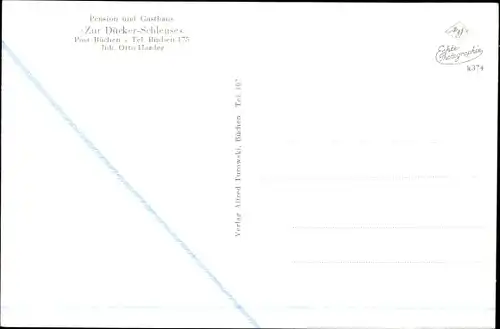 Ak Büchen im Herzogtum Lauenburg, Pension Zur Dückerschleuse