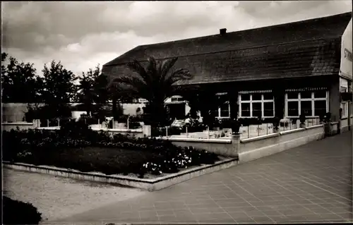 Ak Ostseebad Grömitz in Holstein, Strandhalle, Palmenterrasse