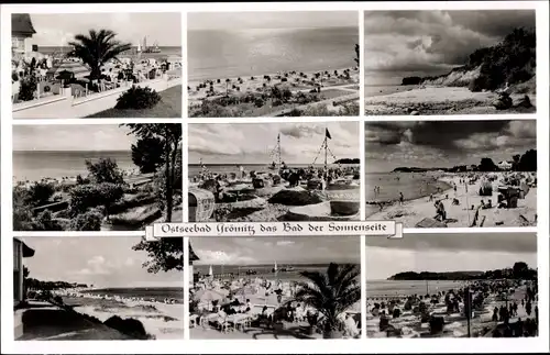 Ak Grömitz in Ostholstein, Strandhalle, Palmenterrasse, Panorama, Strand