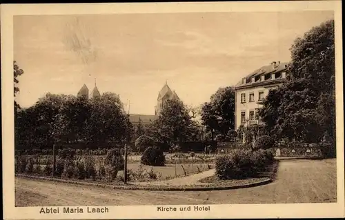 Ak Glees Eifel, Abtei Maria Laach, Kirche, Hotel