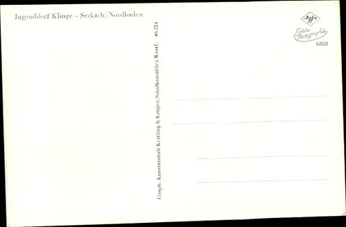 Ak Seckach in Baden, Jugenddorf Klinge