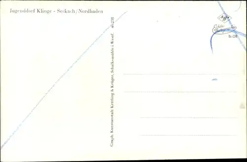 Ak Seckach in Baden, Jugenddorf Klinge, St. Raphael, Küche