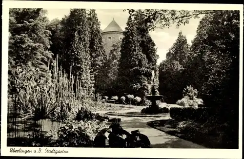 Ak Überlingen am Bodensee, Stadtgarten
