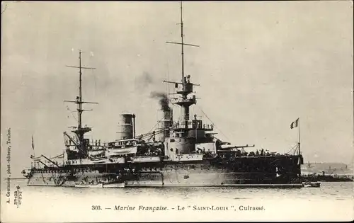 Ak Französisches Kriegsschiff, Saint Louis, Cuirassé, Marine Francaise