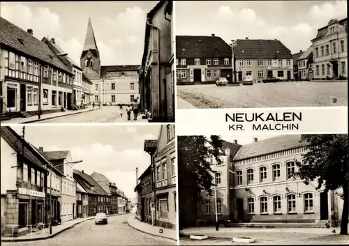 Ak Neukalen in Mecklenburg, Marktplatz, Wilhelm Pieck Str., Oberschule