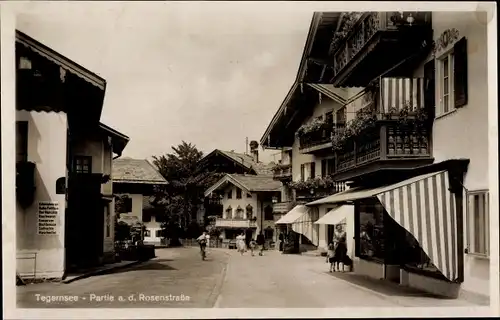 Ak Tegernsee in Oberbayern, Rosenstraße