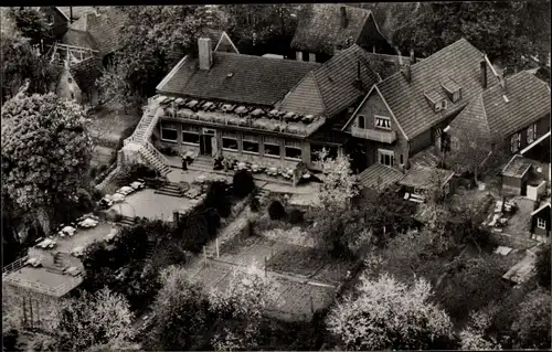 Ak Gildehaus Bad Bentheim in Niedersachsen. Gasthaus Zum Bürgergarten, Vogelschau