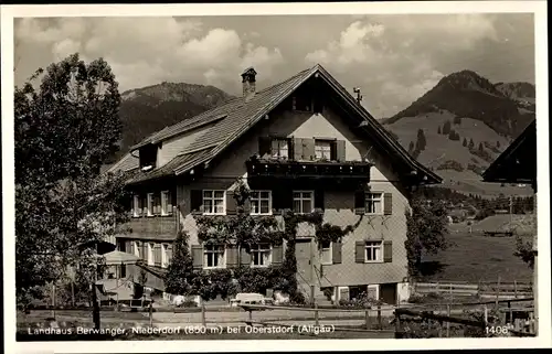 Ak Niederdorf Wolfertschwenden Unterallgäu, Landhaus Berwanger