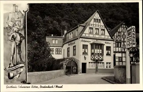 Ak Brodenbach an der Mosel, Gasthaus Schwarzer Ritter