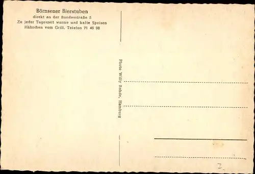 Passepartout Ak Börnsen im Herzogtum Lauenburg, Börnsener Bierstuben, Bundesstraße 5