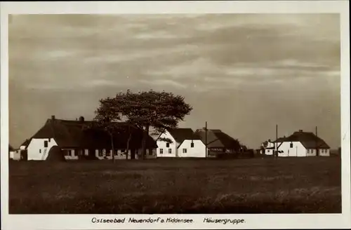 Ak Neuendorf auf der Insel Hiddensee, Häusergruppe