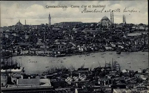 Ak Konstantinopel Istanbul Türkei, Corne d'Or