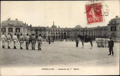 Ak Versailles Yvelines, Caserne du IerGenie