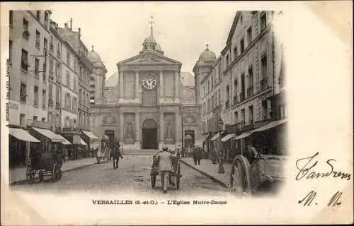 Ak Versailles Yvelines, L'Eglise Notre Dame