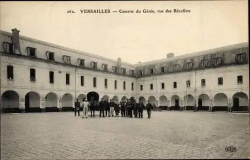 Ak Versailles Yvelines, Caserne du Genie, rue des Recollets