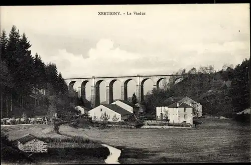 Ak Xertigny Vosges, Le Viaduc