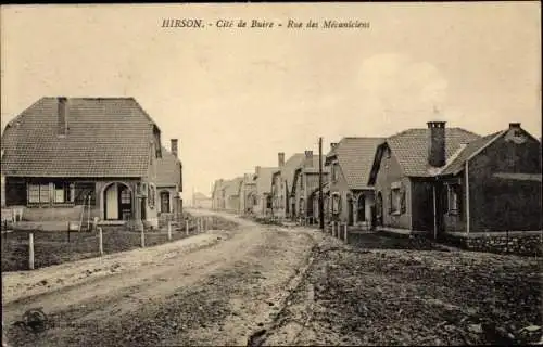 Ak Hirson Aisne, Cite de Buire, Rue des Mecaniciens