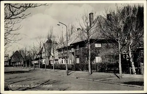 Ak Krommenie Nordholland, Stationstraat