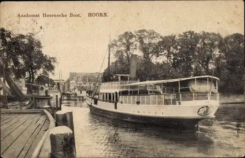 Ak Hoorn Nordholland Niederlande, Aankomst Hoornsche Boot