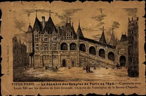 Ak Paris I., La Chambre des Comptes de Paris en 1590