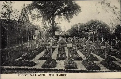 Ak Arleux Nord, Friedhof des I. Garde Rgts.