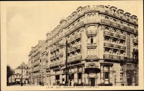 Ak Lille Nord, Boulevard Carnot, Hotel Royal