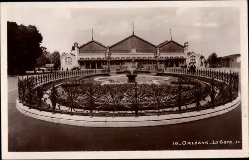 Ak Orléans Loiret, La Gare