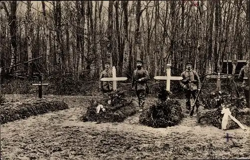 Ak Cirey-sur-Vezouze Meurthe et Moselle, Kriegergräber, Deutsche Soldaten, Februar 1915, I.WK