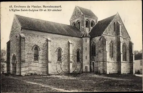 Ak Seraincourt Val d´Oise, L'Eglise Saint Sulpice