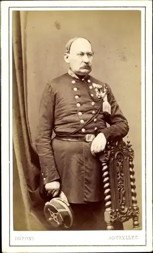 CdV Standportrait, Belgischer Soldat, Orden, Uniform