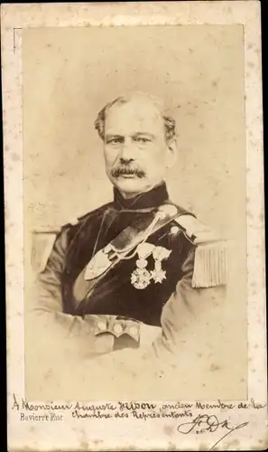 CdV Portrait, Belgischer Soldat, Uniform, Orden
