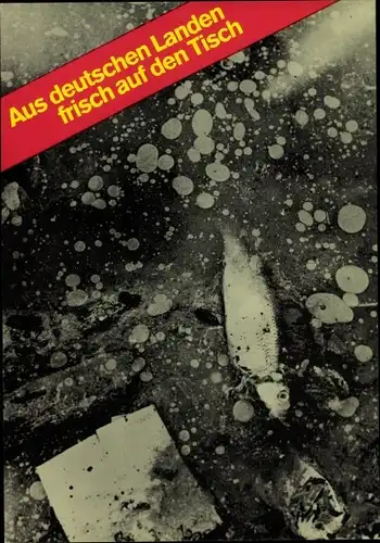 Künstler Ak Staeck, Klaus, Aus deutschen Landen frisch auf den Tisch, Toter Fisch, Satire