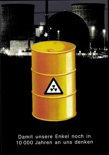 Künstler Ak Staeck, Klaus, Generationenvertrag, Atommüll, Satire